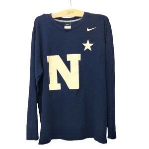 NIKE Navy US Naval Academy Men Large Regular Blue